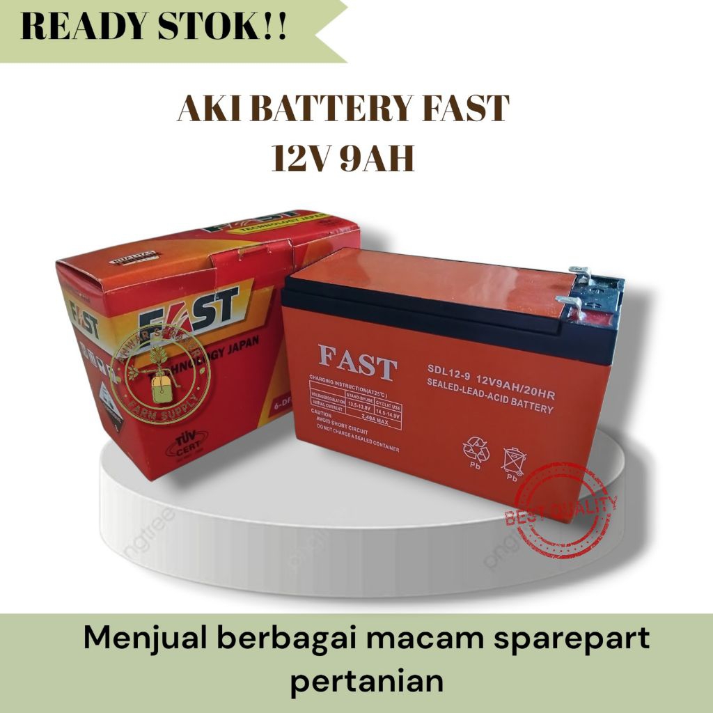 AKI BATTERY FAST 12V 9AH | AKI FAST ORIGINAL 12V 9AH | AKI SPREPART
