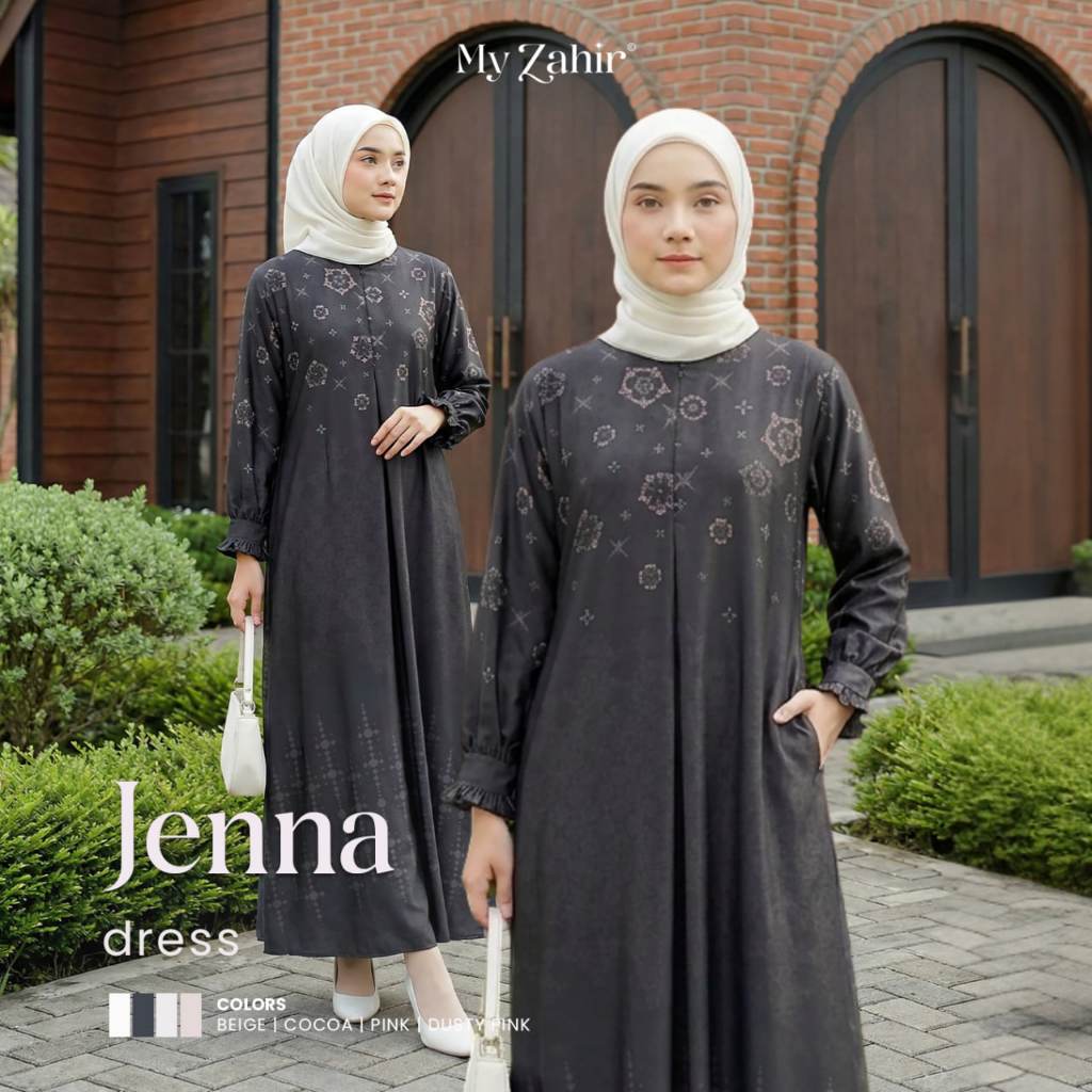 Gamis Simple Elegan - Gamis Batik - My Zahir Official Shop - Jenna Dress