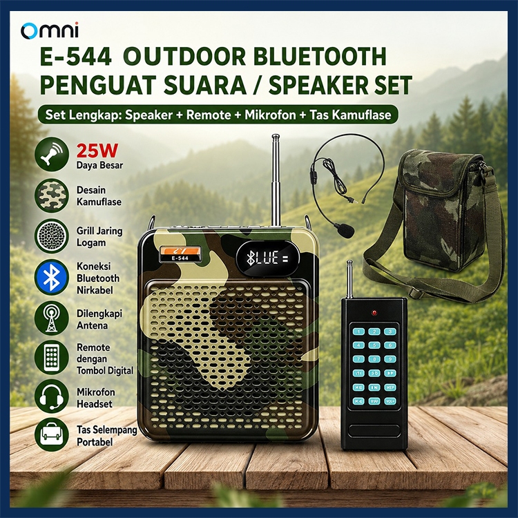 25W CALLER BIRD E-344 Speaker Bluetooth Dengan Mikrofon Untuk Pengajaran Dan Penggunaan Di Luar Ruan