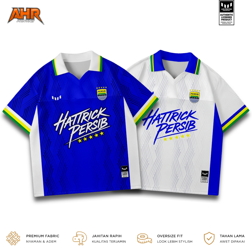 AHR Jersey Persib Bandung Oversize Retro Hattrick Legacy Full Printing Sublimasi Premium Unisex | Dr