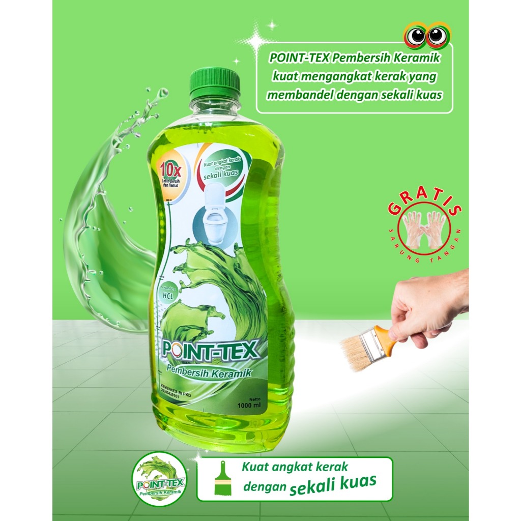 (WM) POINT-TEX Pembersih Keramik & Porselen// PEMBERSIH KERAK LANTAI 1000ML