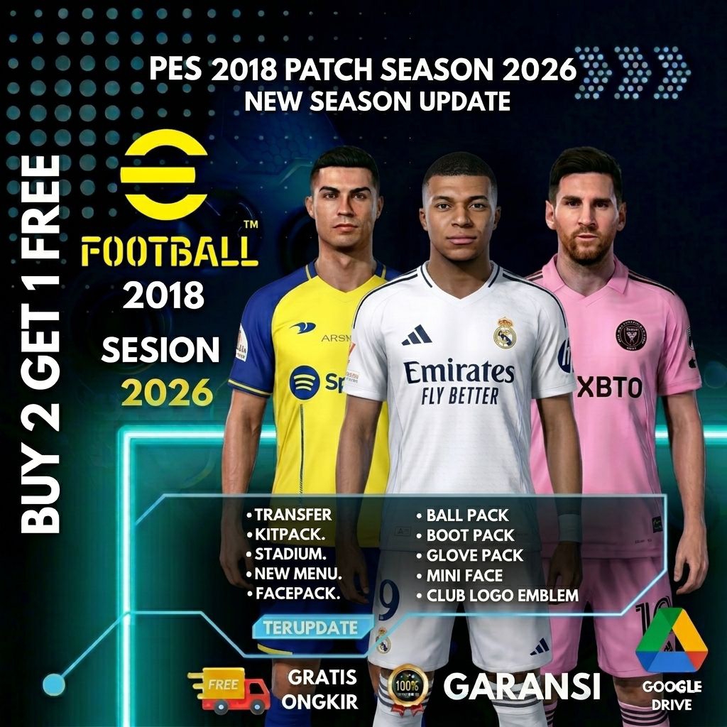 PES 2018 + Patch 2026 Terbaru - PC/Laptop Games