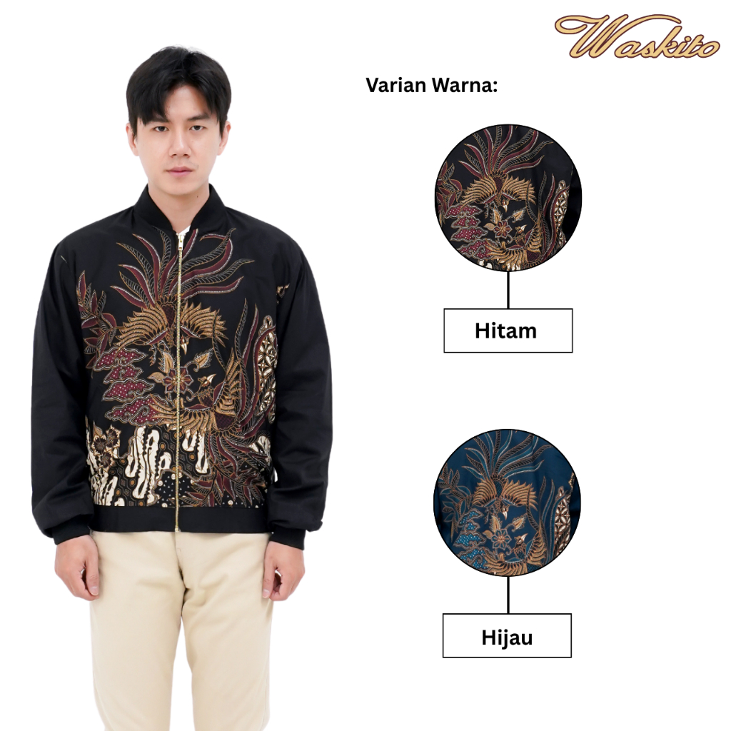 Waskito - Jaket Batik Bomber Pria Premium Murah Motif Garuda Nirwana JKB 101369