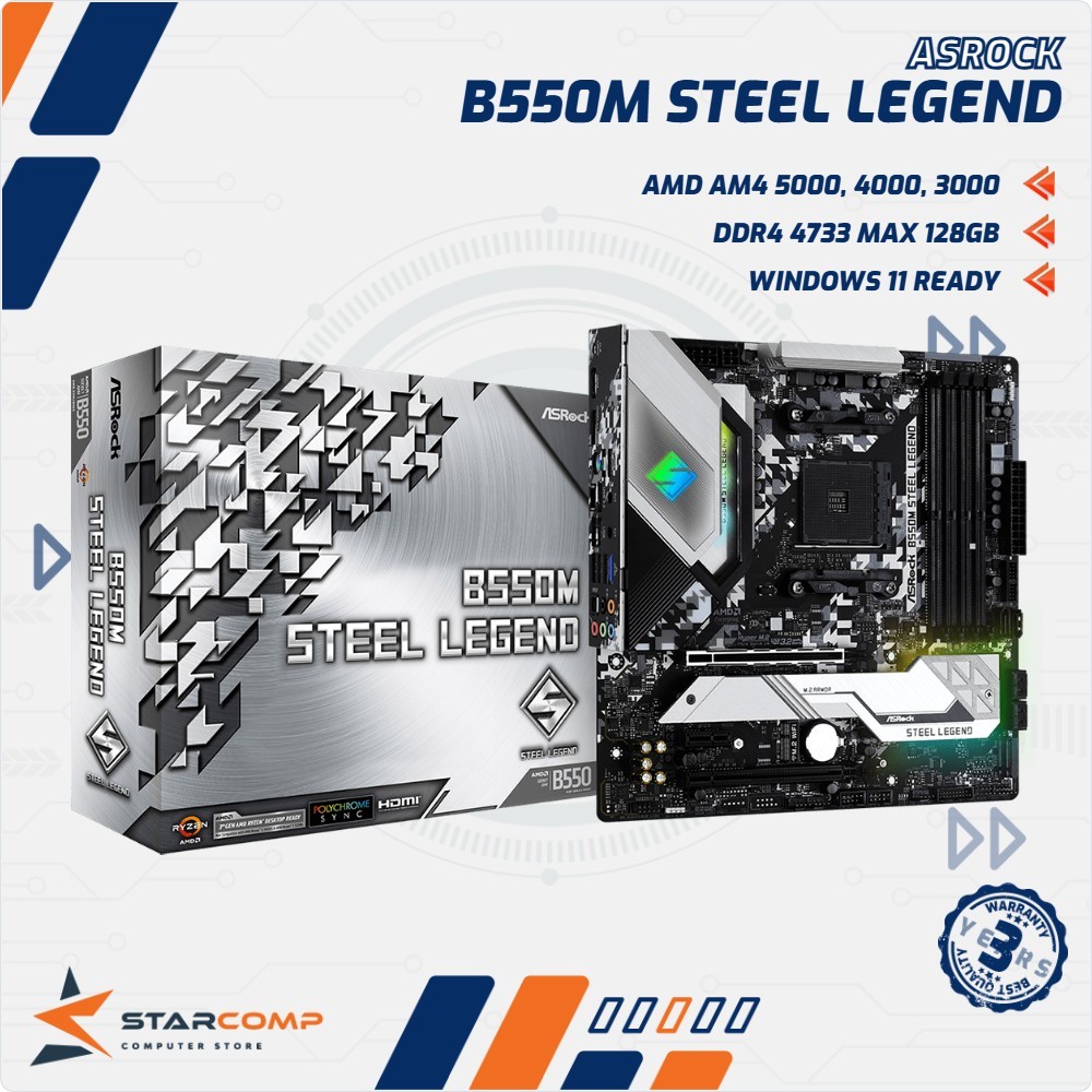 ASRock B550M Steel Legend AM4 B550 DDR4