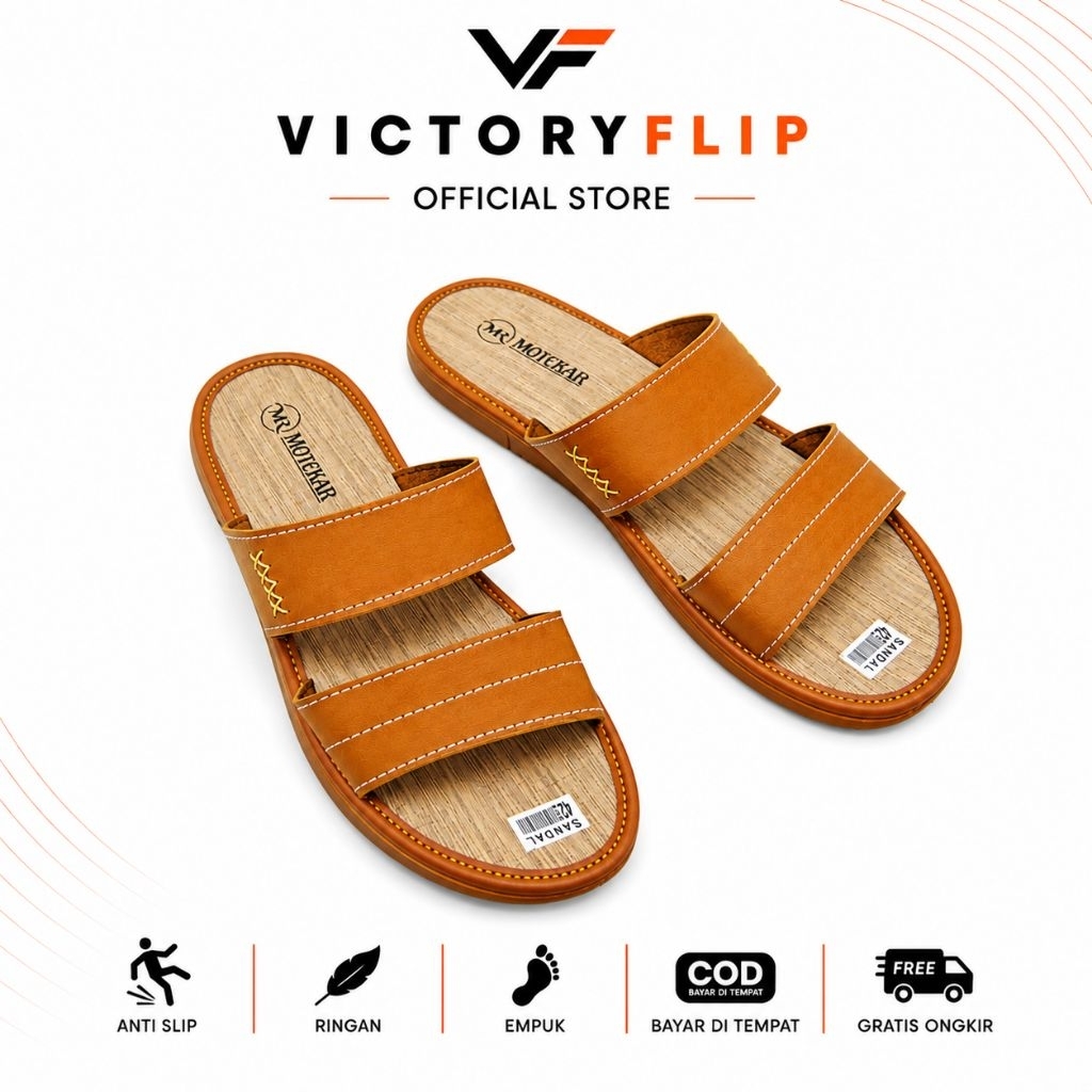 Sandal Pria Casual Double Strap – Nyaman & Ringan