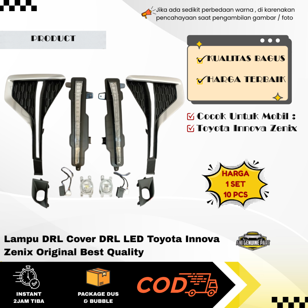 Lampu DRL Cover DRL LED Toyota Innova Zenix Original