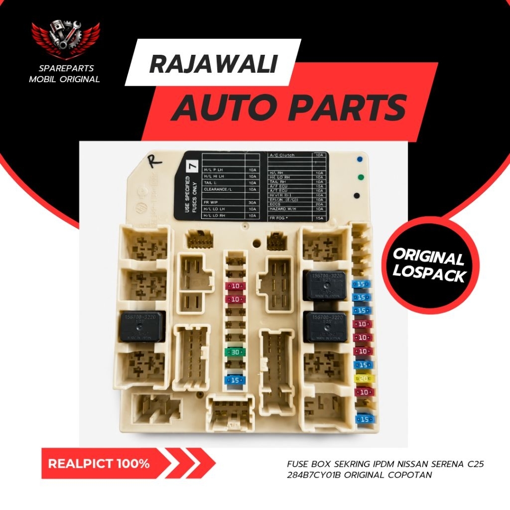 FUSE BOX SEKRING IPDM NISSAN SERENA C25 284B7CY01B ORIGINAL COPOTAN