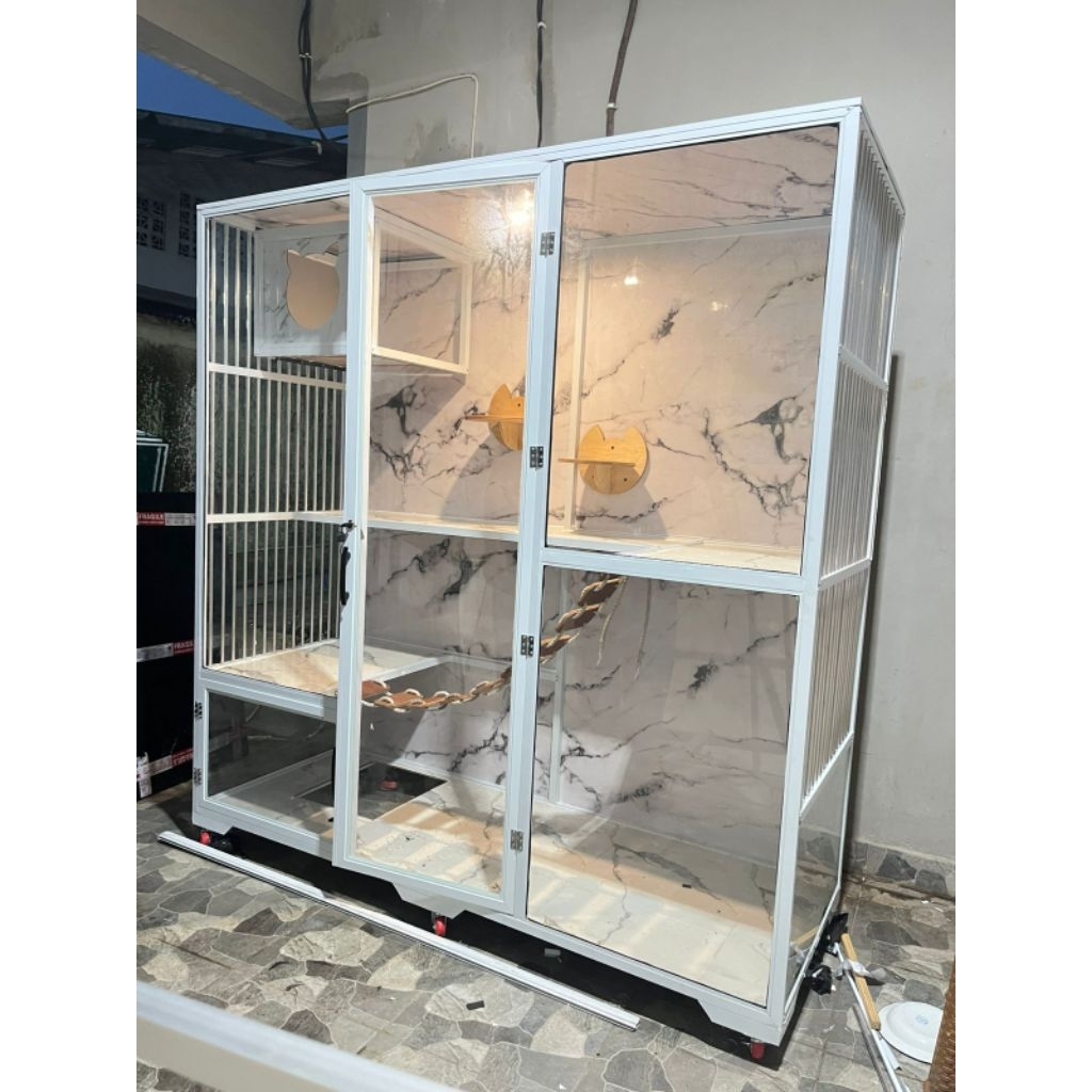 kandang kucing aluminium catroom