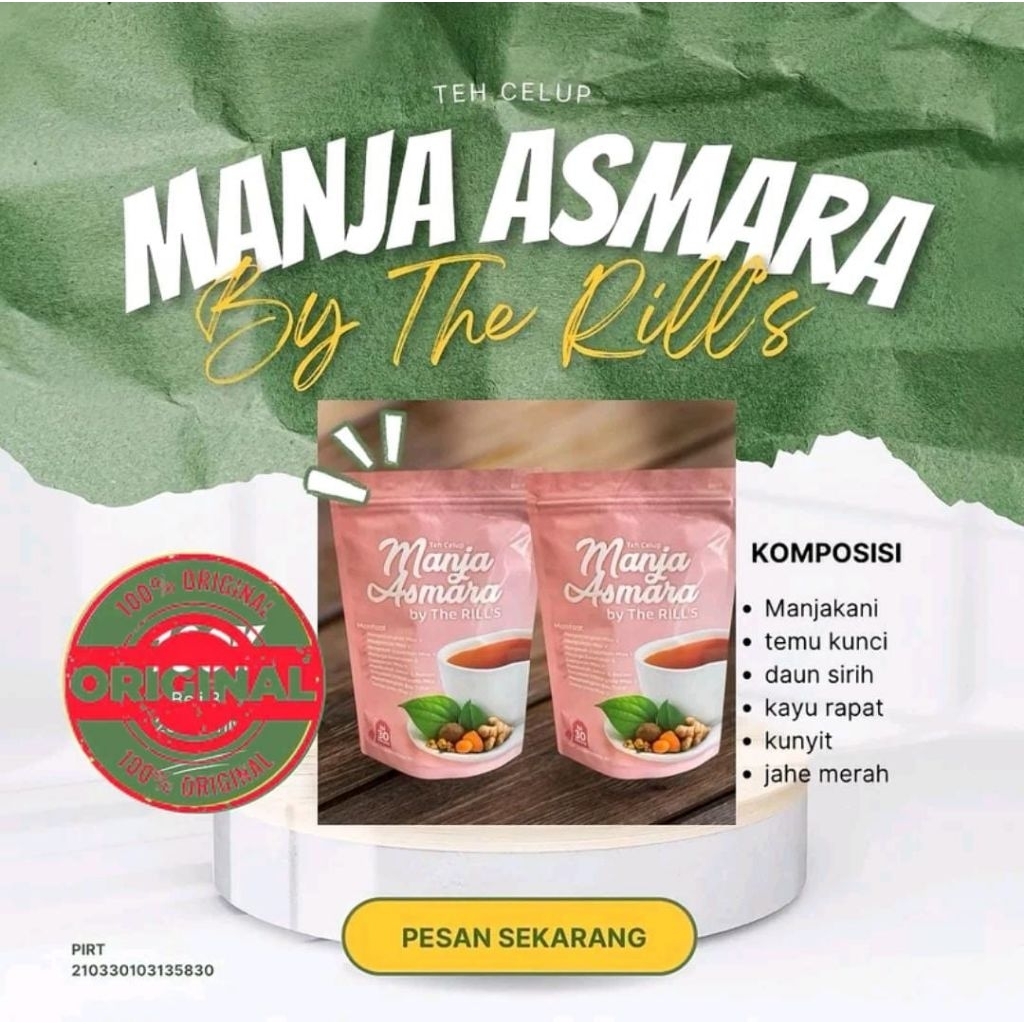 BY THE RILL'S ORIGINAL MANJA ASMARA ISI 30 KANTONG TEH CELUP