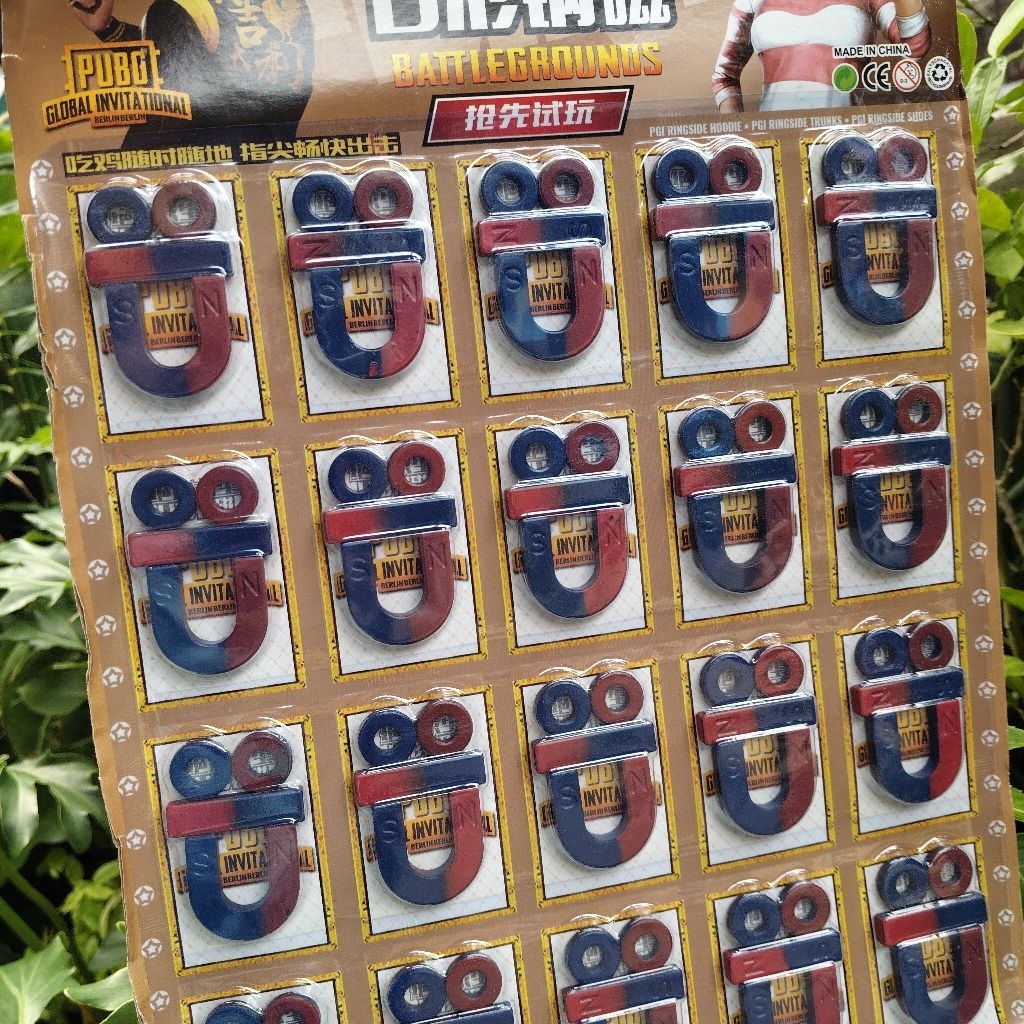mainan magnet batang / magnet U / U I O / edukasi / magnet praktikum