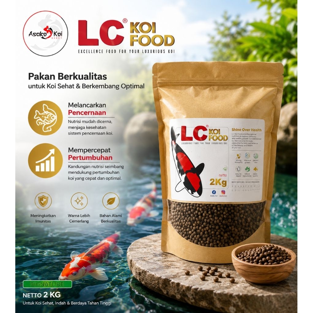 lc koi food kemasan 2Kg