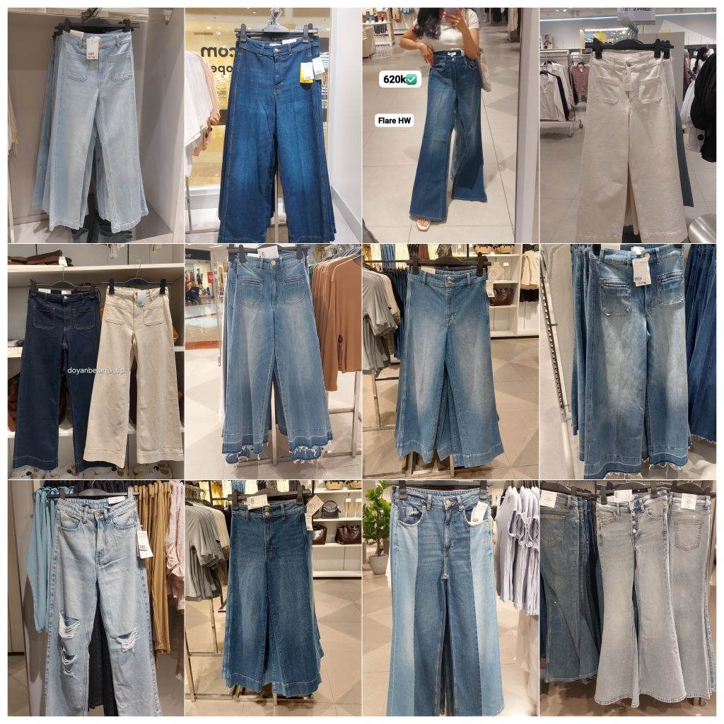 SALE WIDE JEANS H&M | JEANS KULOT H&M
