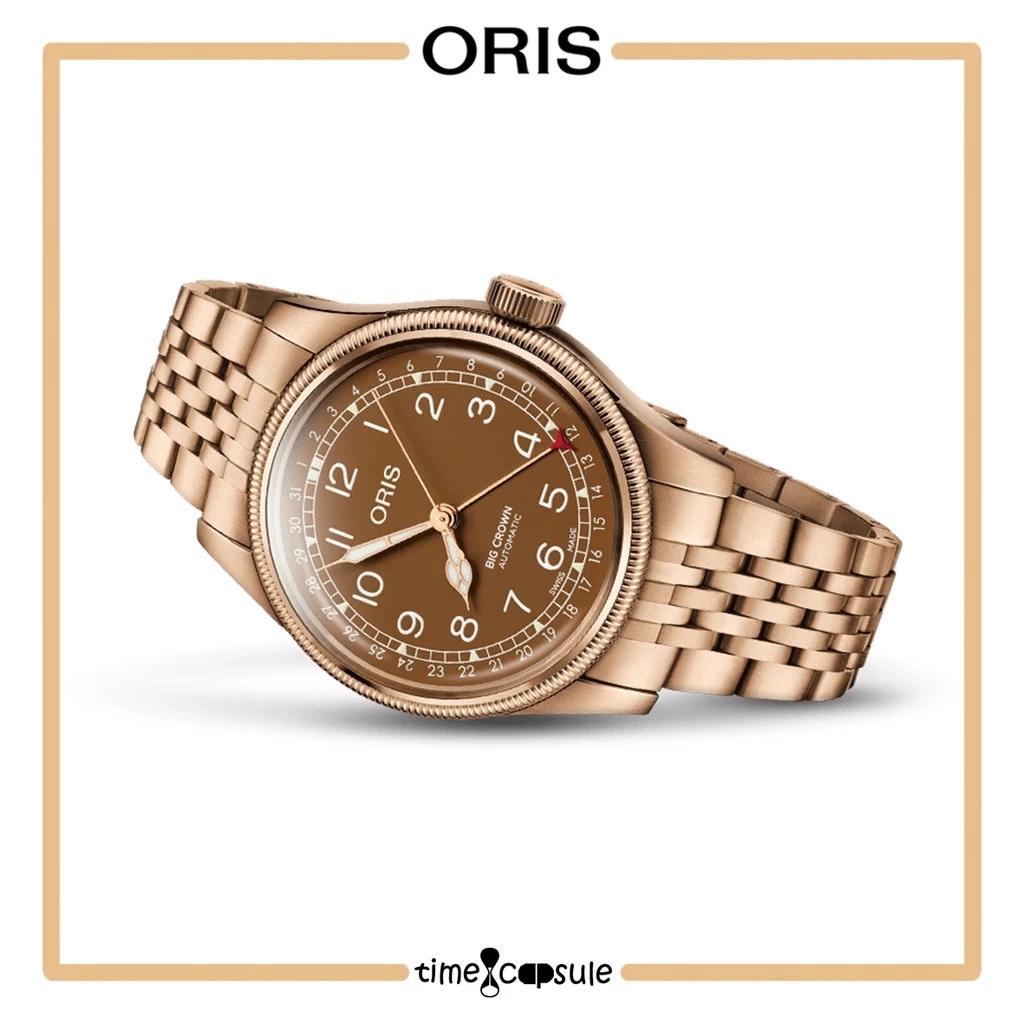 Jam Tangan ORIS Big Crown Bronze Pointer Date 754 7741 3166 Bronze Bracelet Garansi Resmi Internatio