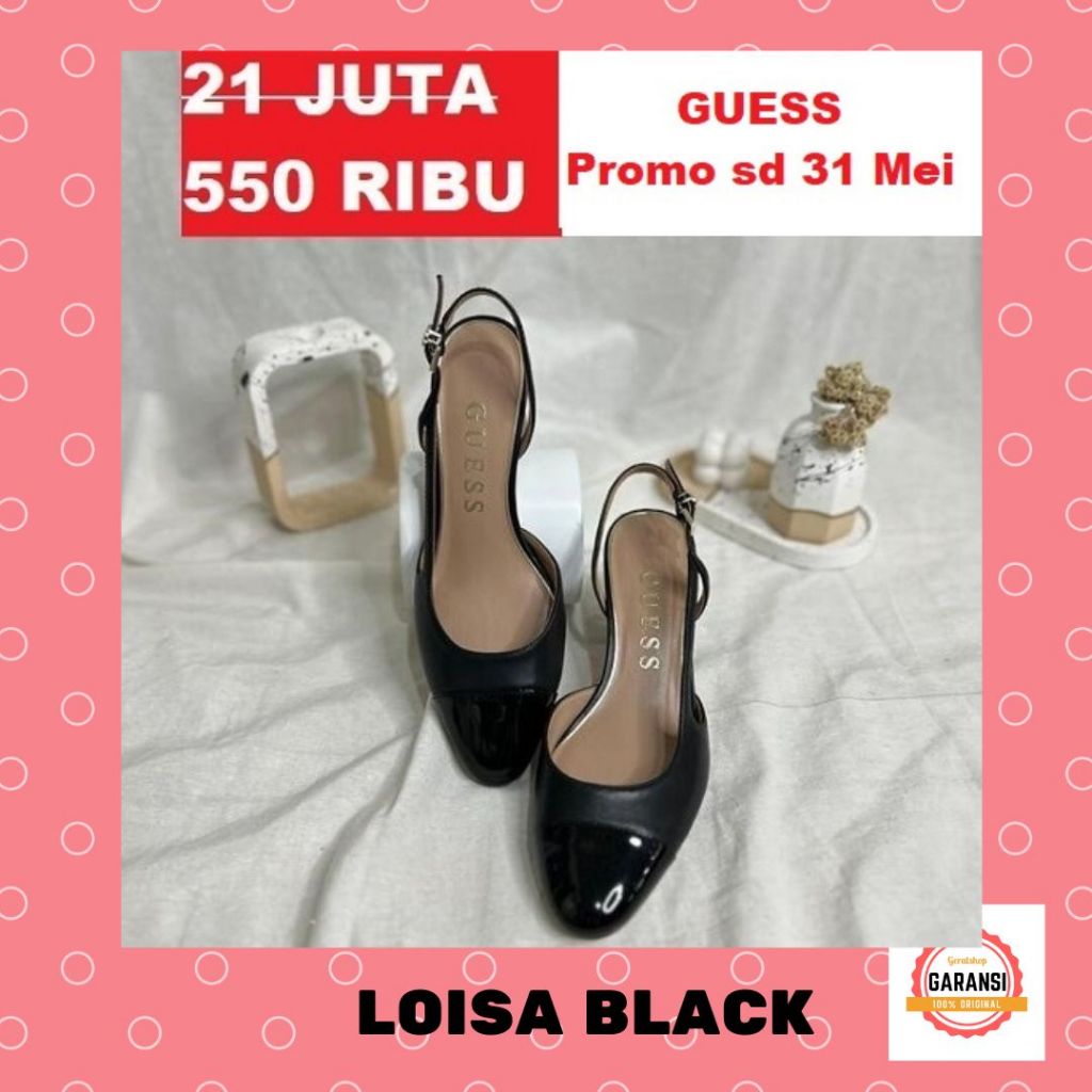 GUESS Sandal Hak Tinggi Wanita LOISA Heels ORIGINAL