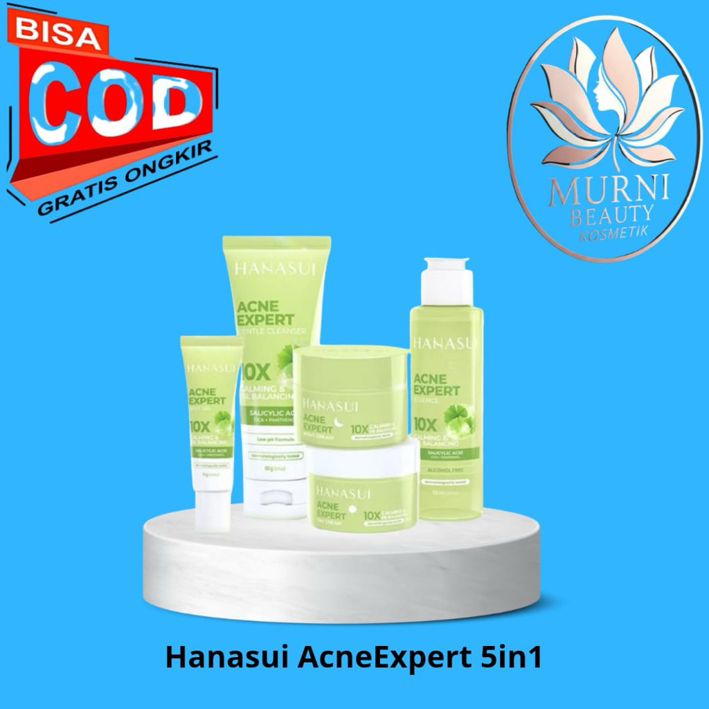 HANASU PACKAGING  Hanasui Acne Expert Paket Isi 5 Produk
