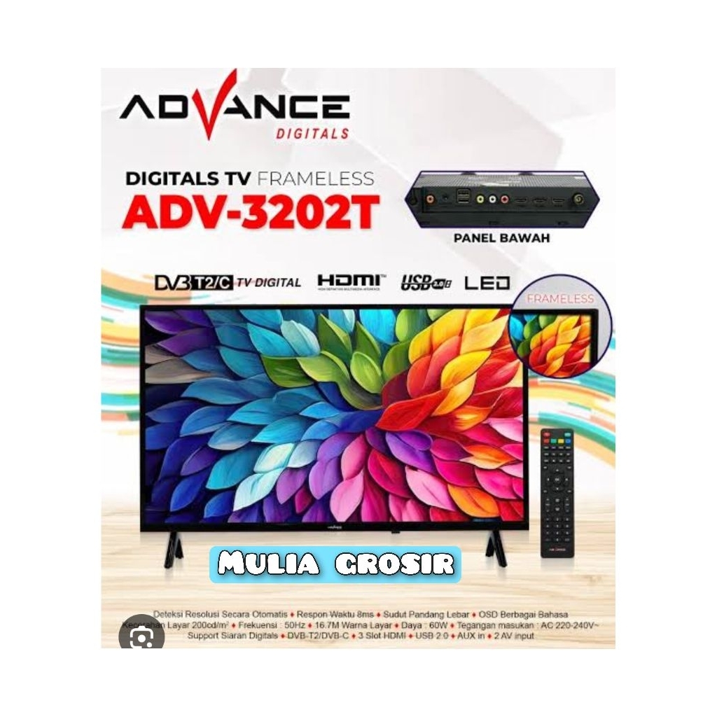 tv led advance 32inch tv advance digital adv 3202t