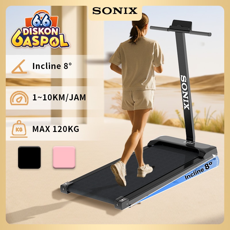 Sonix Treadmill Incline T Model Sport Treadmill Sudut 8 Sudut Electric Low Watt Dapat Dilipat Runnin
