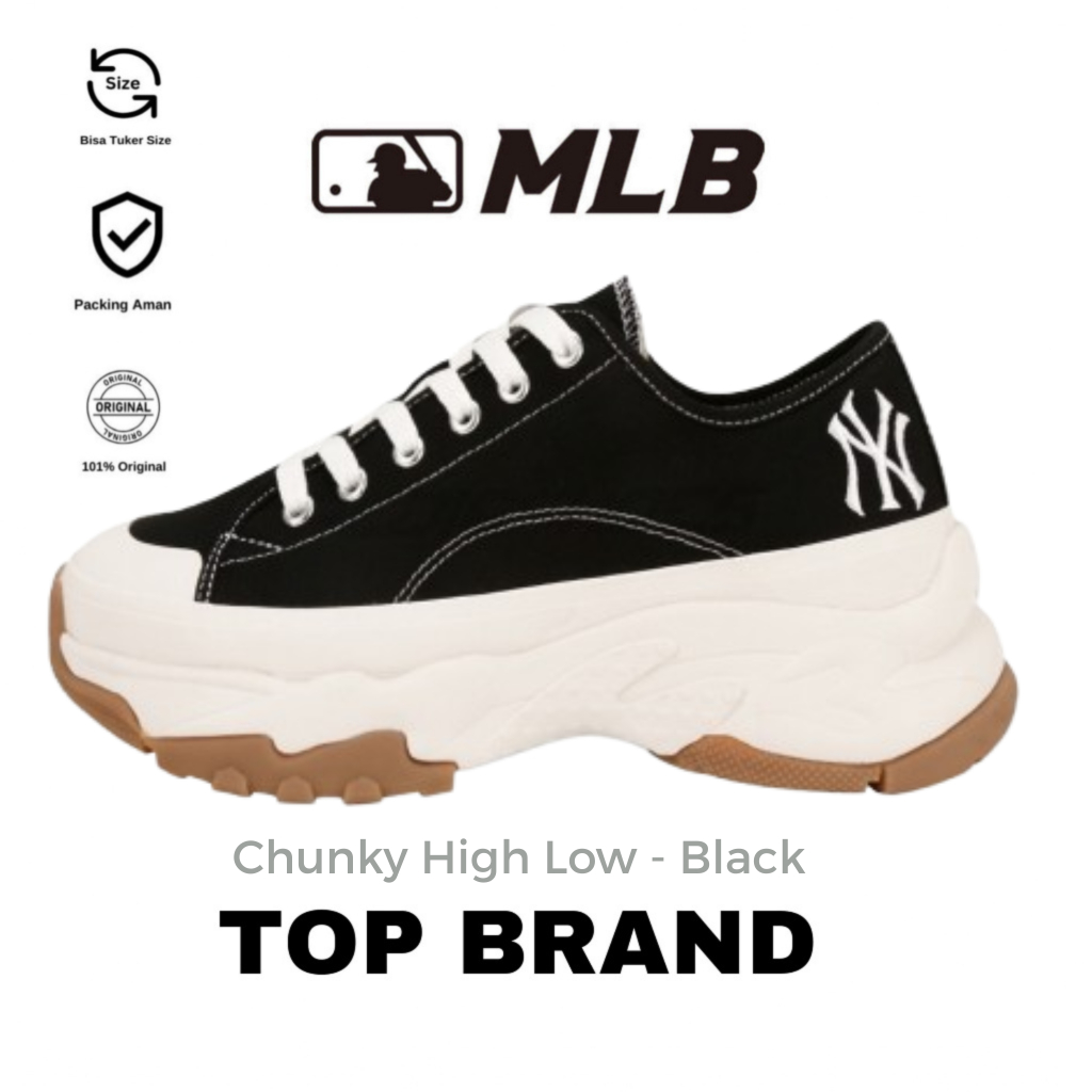 MLB Chunky Low New York  Yankees Black Sneakers Original