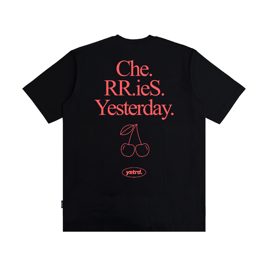 Yesterday – Baju Kaos Distro Pria Original T-Shirt Pria Cowok Keren Hitam Cherry
