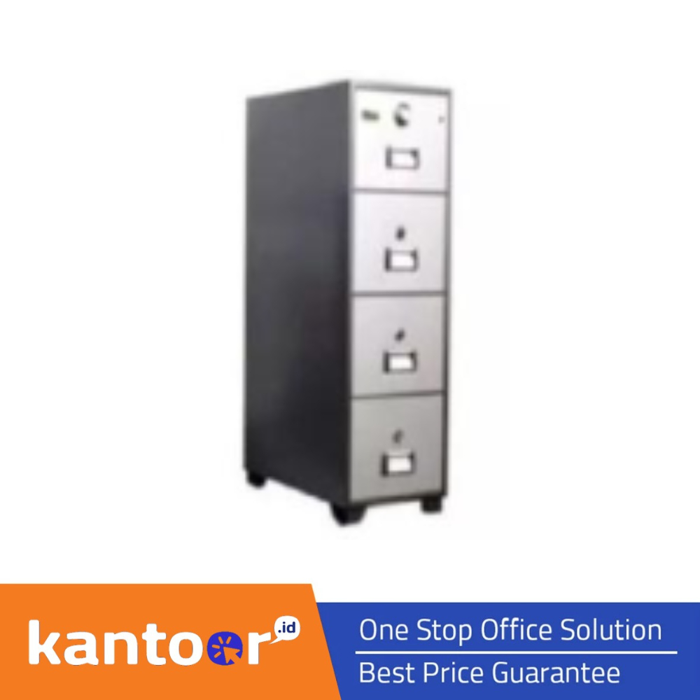 LION FIRE PROOF FILLING CABINET 744B 4 LACI+4 KUNCI