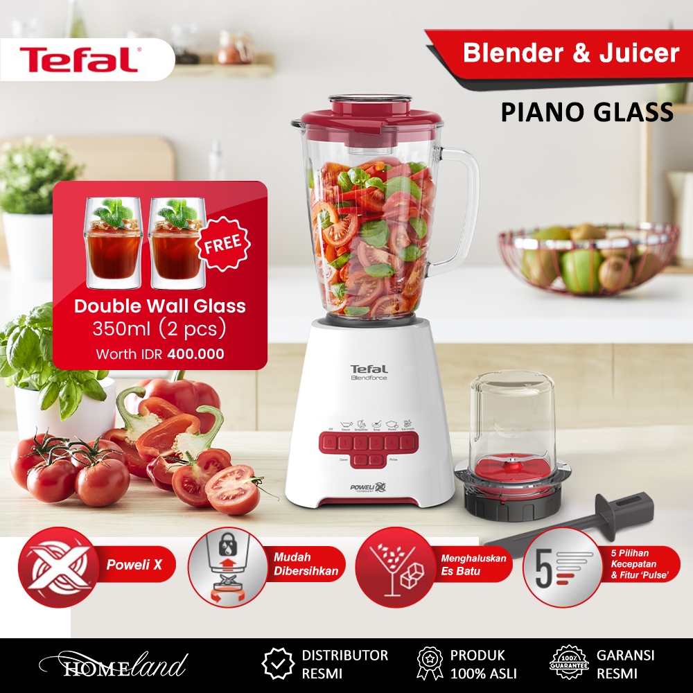 TEFAL Blendforce Piano BL477 Blender 2L Blender Bumbu 350W