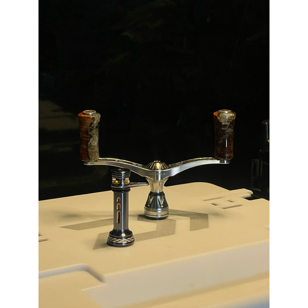 Twin handle / double handle gomexus Daiwa 98mm + reel stand