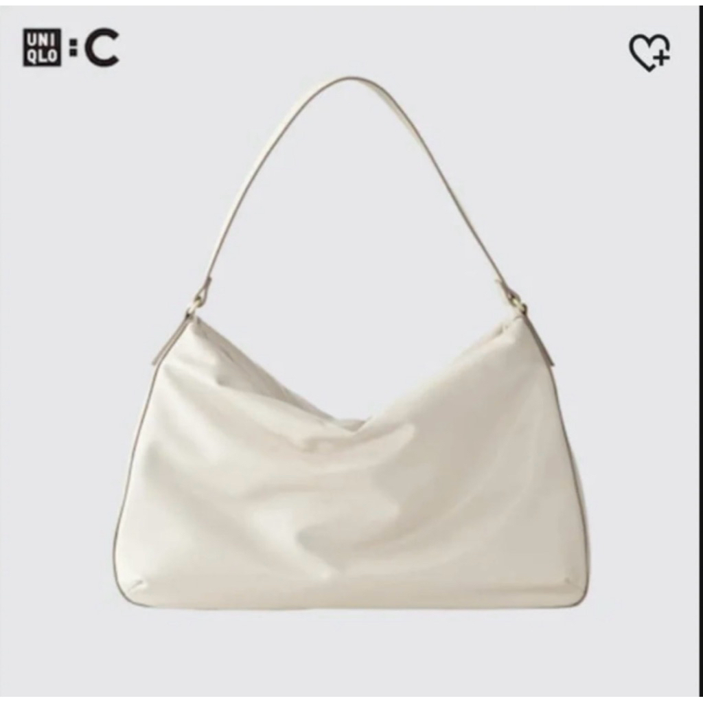 Uniqlo :C Leather Touch Puffy Bag "Off White"
