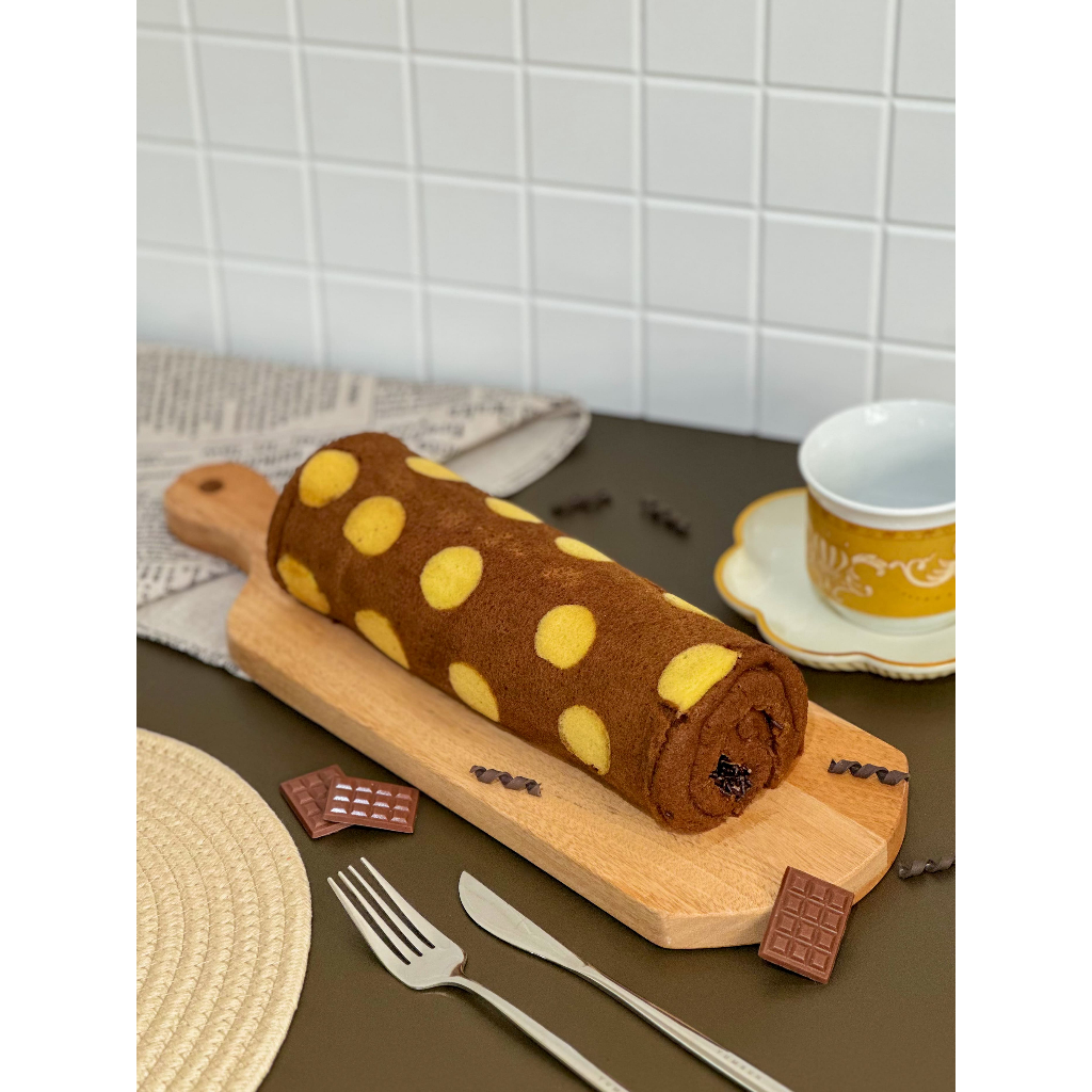 Bolu Gulung Coklat Meses Premium Lembut / Bolu Gulung Coklat Meses Viral Best Seller / Roll Cake Cok