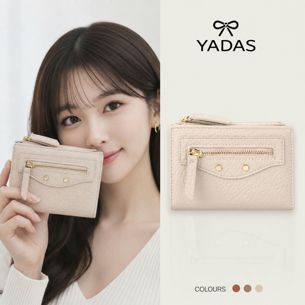 YADAS Yuna Dompet Wanita Kecil Aesthetic Lipat 2 Multislot Luxury Design Terbaru Korean Style