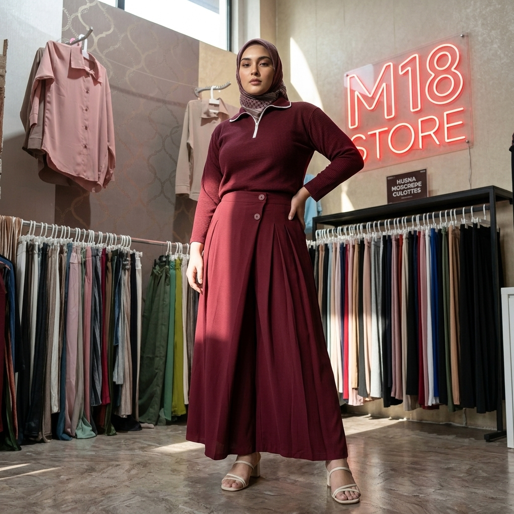 Celana Kulot Husna Kancing 2