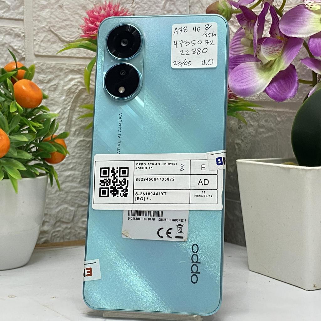 Oppo A78 4G 8/256GB Hijau Bekas Second Original