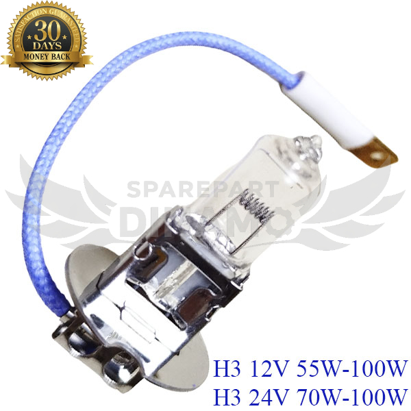 Bohlam Lampu Halogen H3 12V 55W 100W 24V 70W 100W - 10008686 - 24V 70W