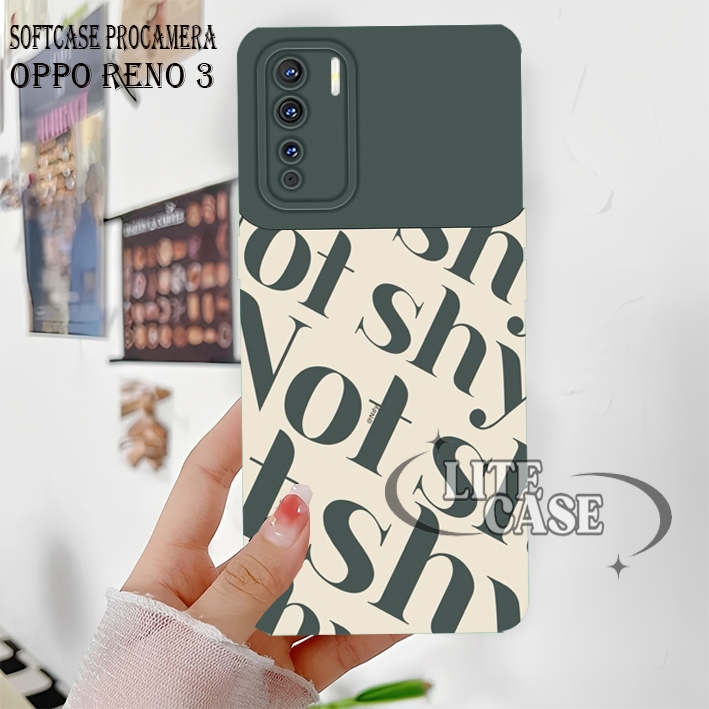 Case kompetible Oppo Reno 3 4G - Oppo A91 Case Lentur Motif walpaper huruf  Fashion Case Aesthetic