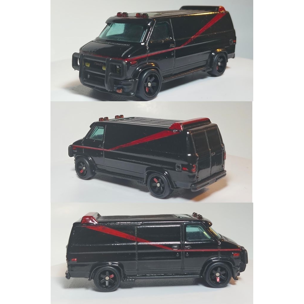 Hot Wheels GMC Vandura the a team costum rubber tires