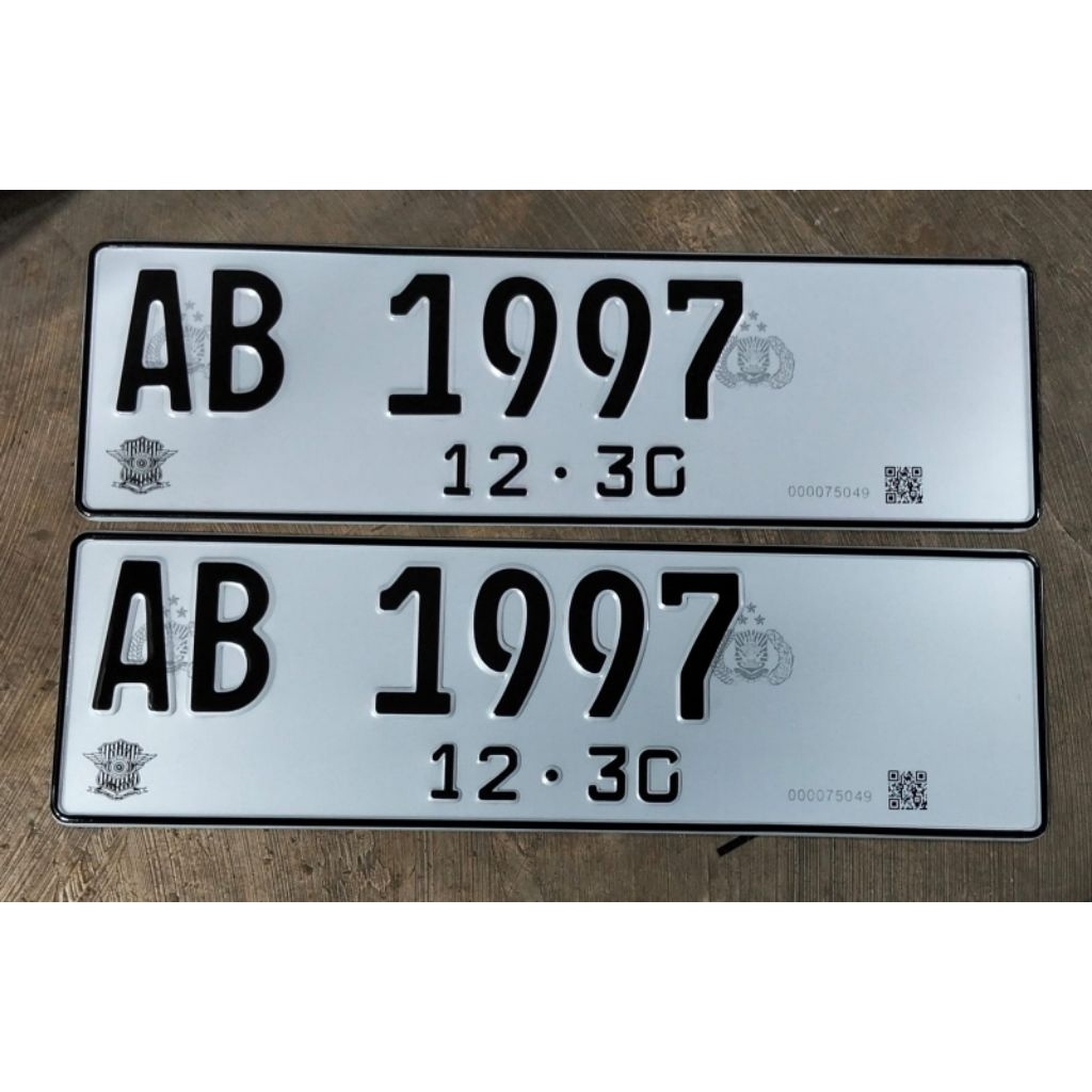 plat nomor mobil reflektif barcode scanner