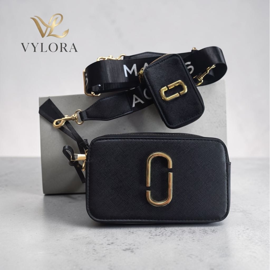 BARU Tas Selempang Wanita MJ Snapshot Black Premium Import