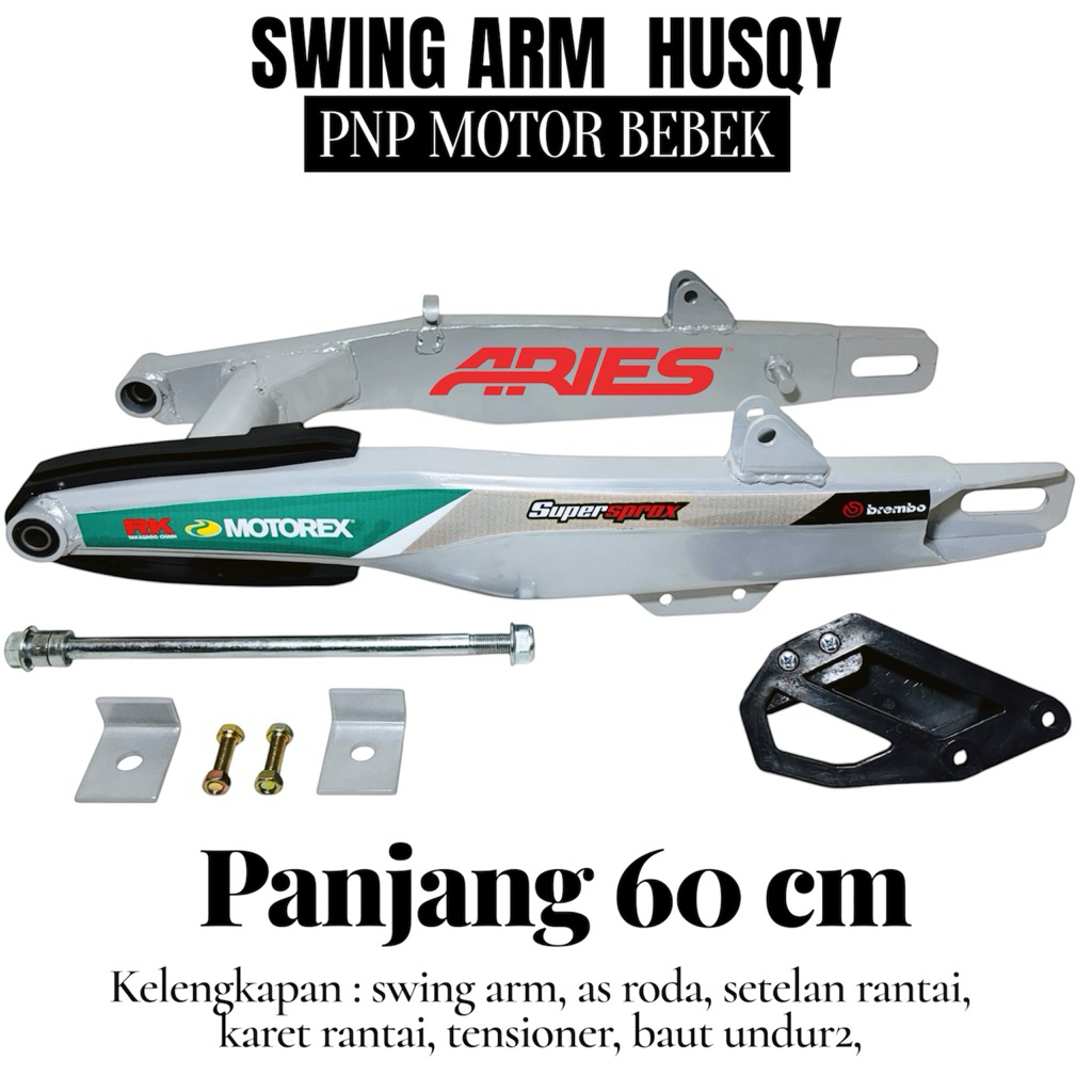 Swing arm motor bebek model Husqy, swing arm husqy pnp motor bebek panjang 60