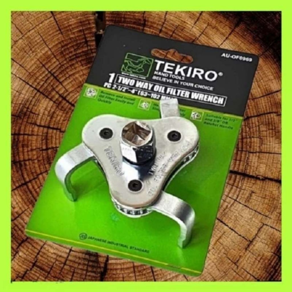 kunci pembuka filter oli universal kaki 3 tekiro/universal two way te-63102b