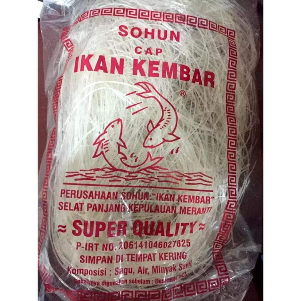 Mie Sohun Cap Ikan Kembar 150+- Gram Khas Selatpanjang