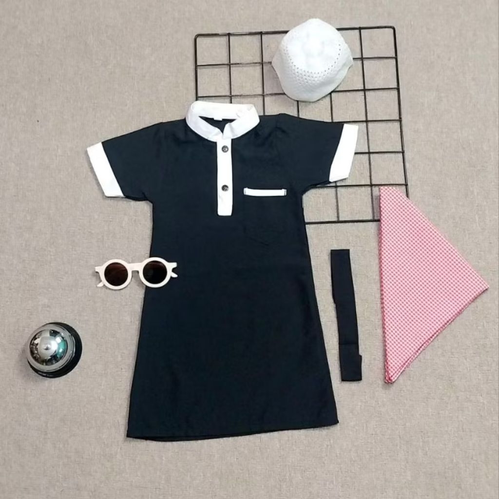 BAJU GAMIS KOKO BAYI SET SORBAN 0-2 TAHUN JUBAH BAYI AQIQAH BAJU GAMIS KOKO TURKI