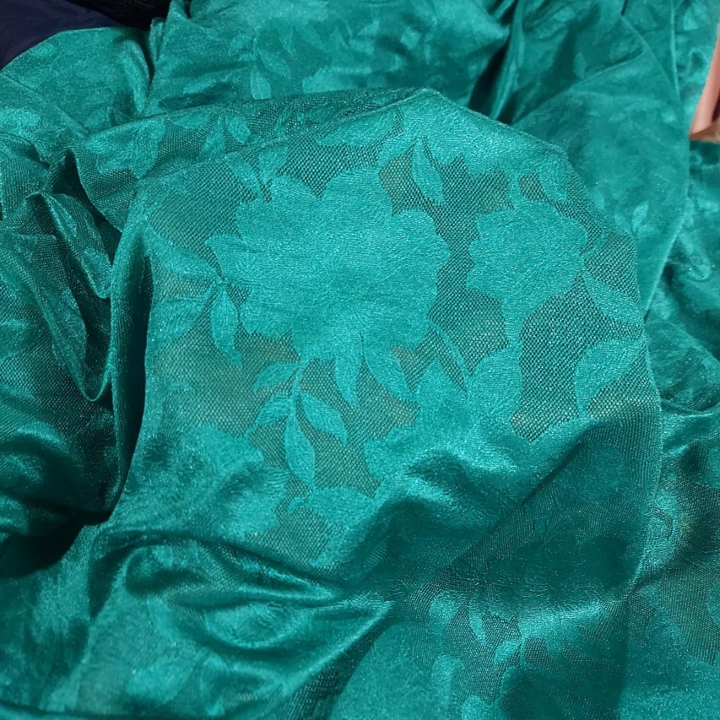 kain tile spandek motif  - kain tile spandek - kain tile spandek premium meteran ( hijau tosca) Cp