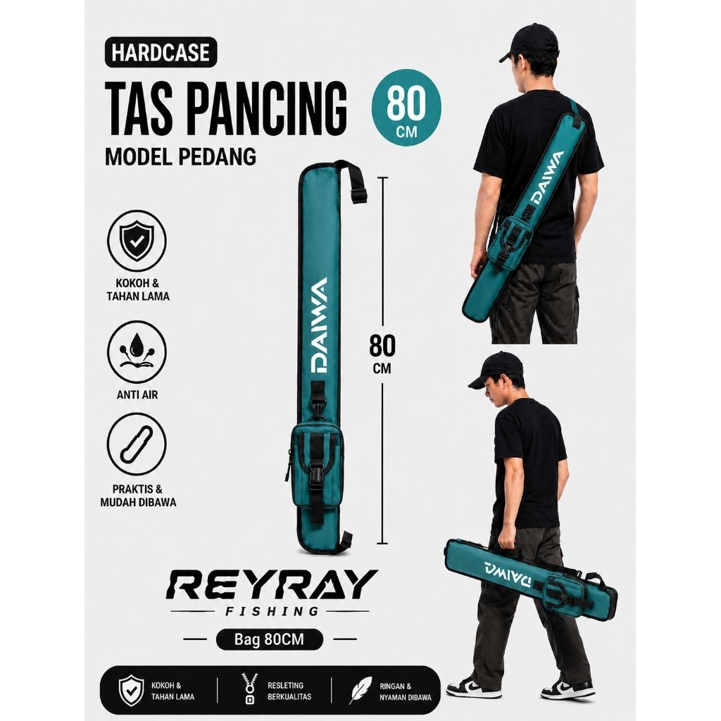 Tas Joran Pancing Daiwa Hardcase 80CM Model Pedang