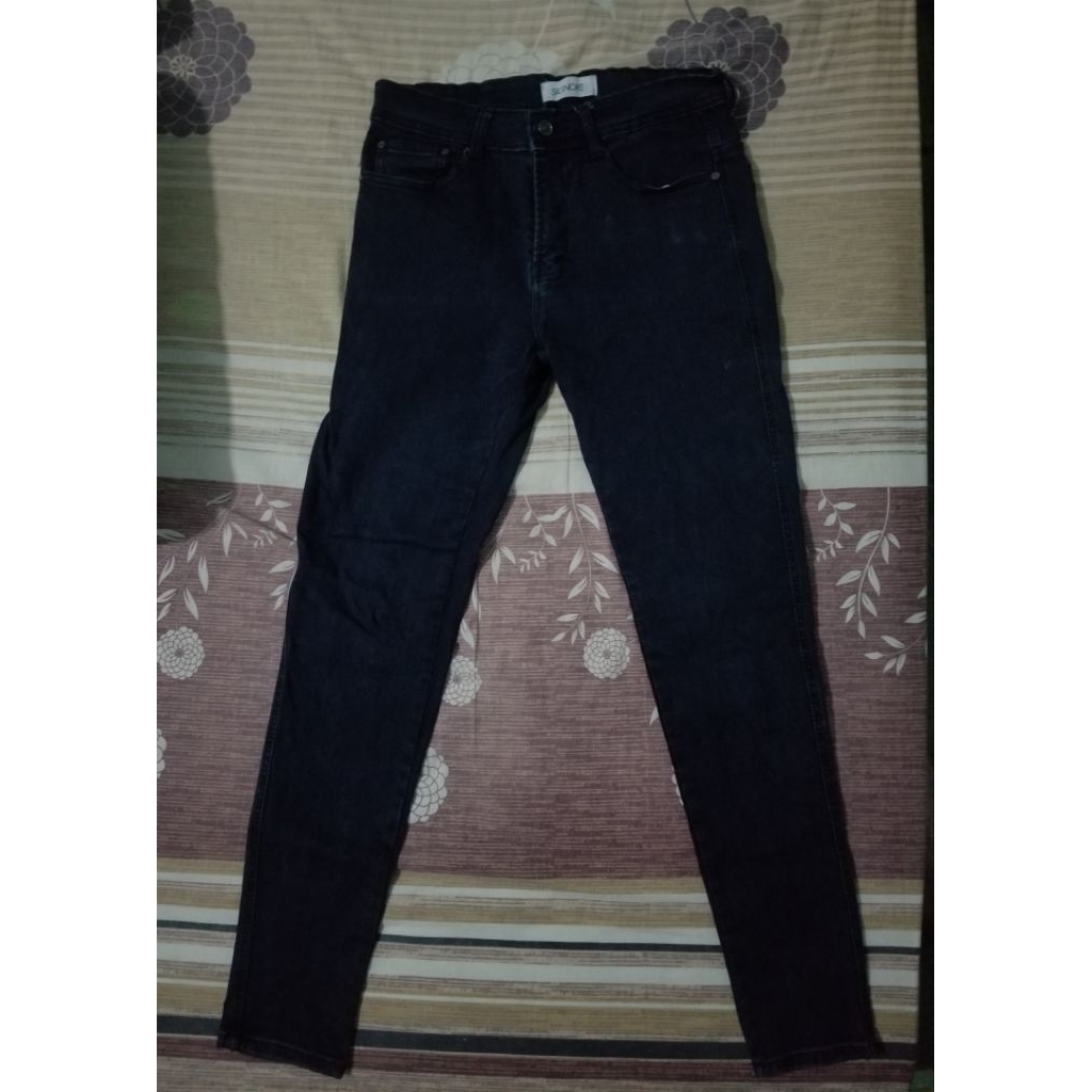 Signore Classic Essential Slim Fit Jeans Black size 30 fit 28