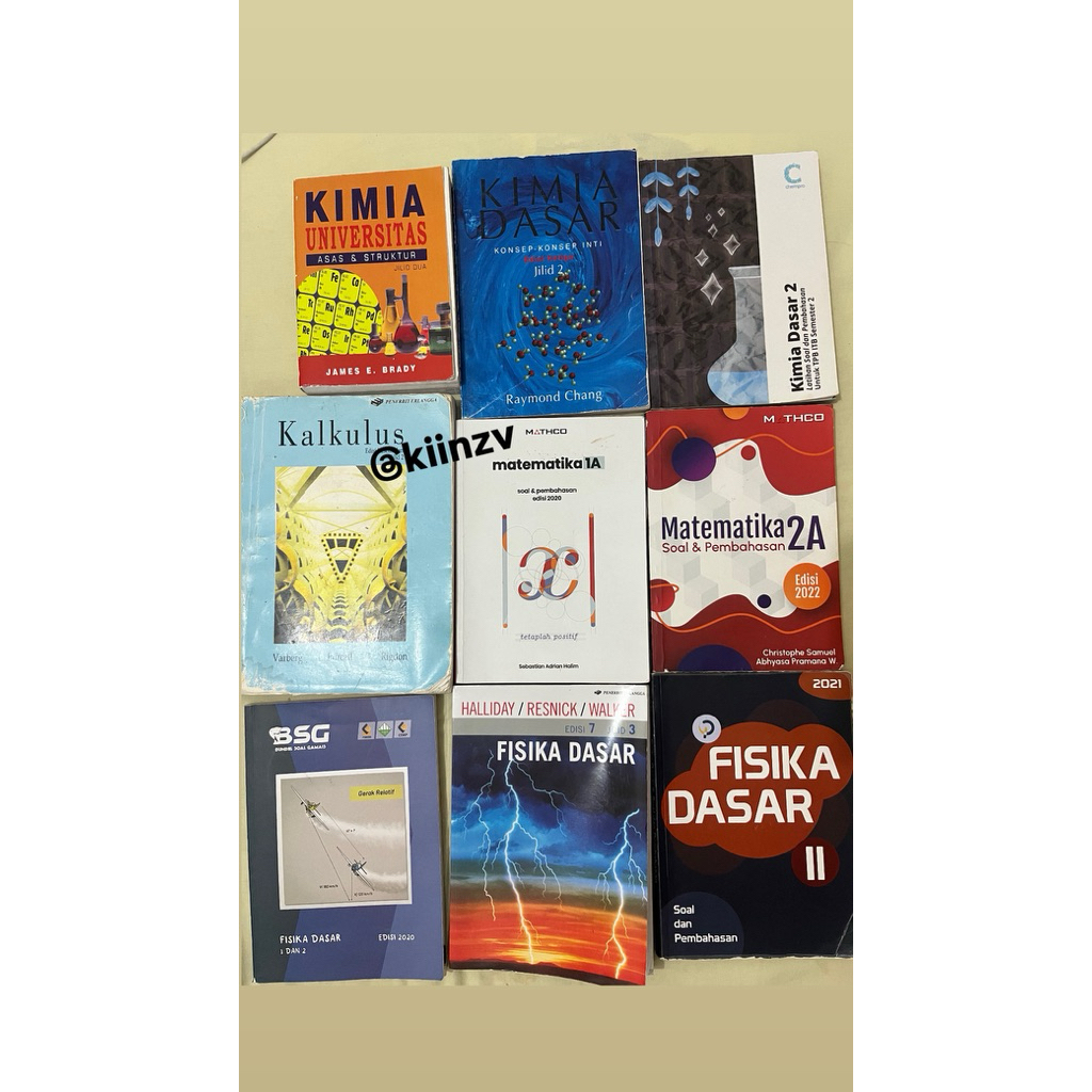Buku Buku TPB Mathco Phiwiki Chempro Halliday Brady Purcell Kalkulus Mahasiswa ITB