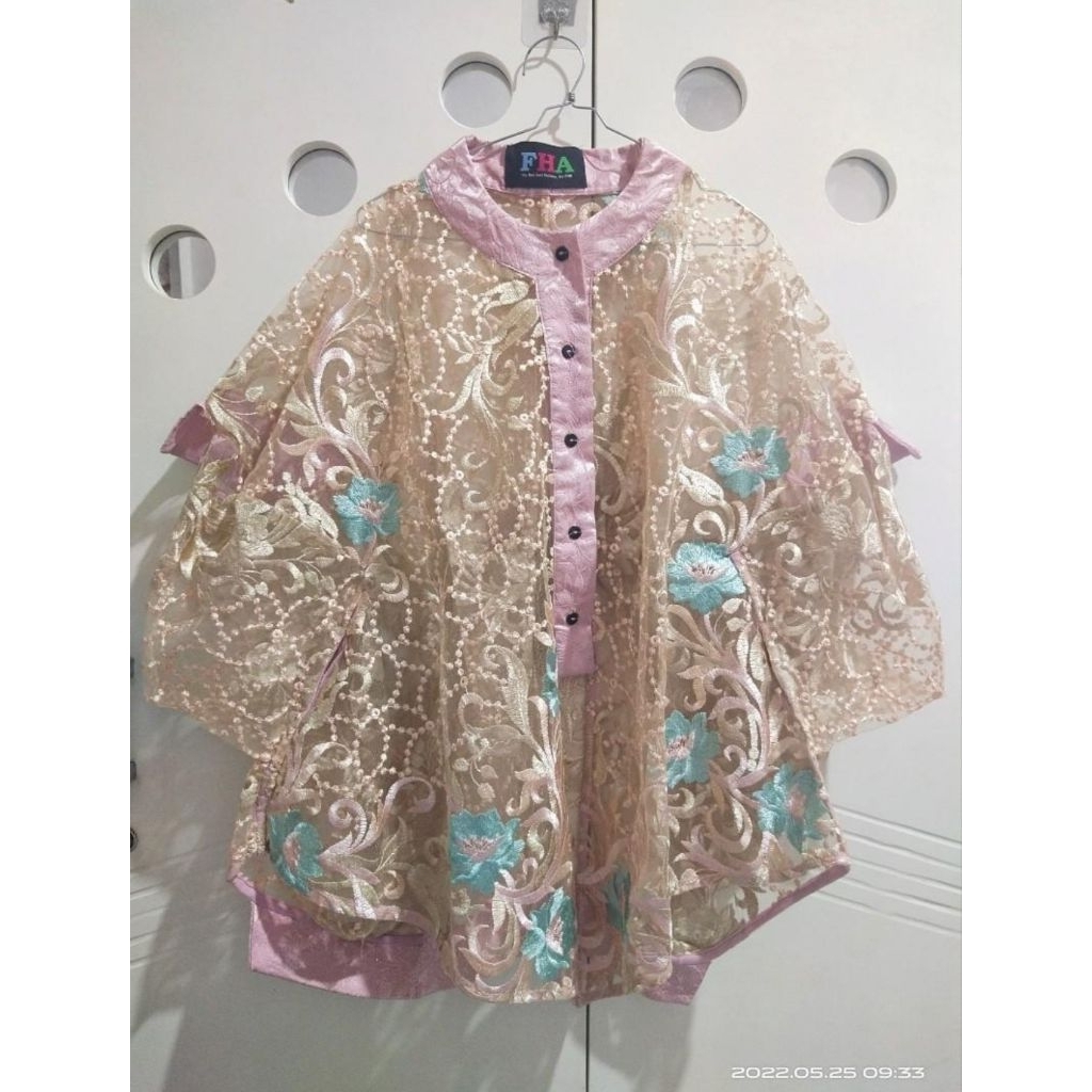 Outer gamis Fha original outer mewah full brukat model kimono