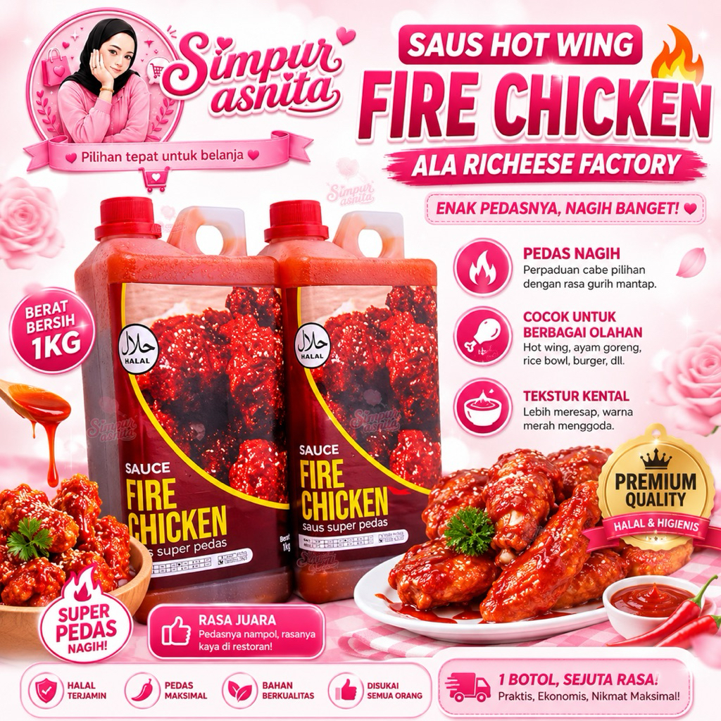 saus hot wing ala richeese factory enak pedas 1 kg