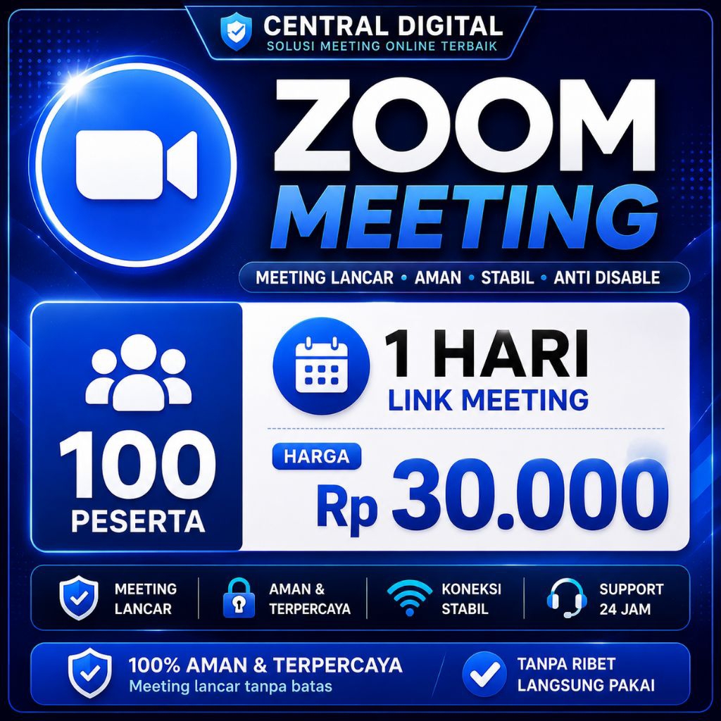 CDI_Zoom Premium Meeting - 100 , 300 , 500 , 1000 Peserta Masa Pemakaian 1 Hari