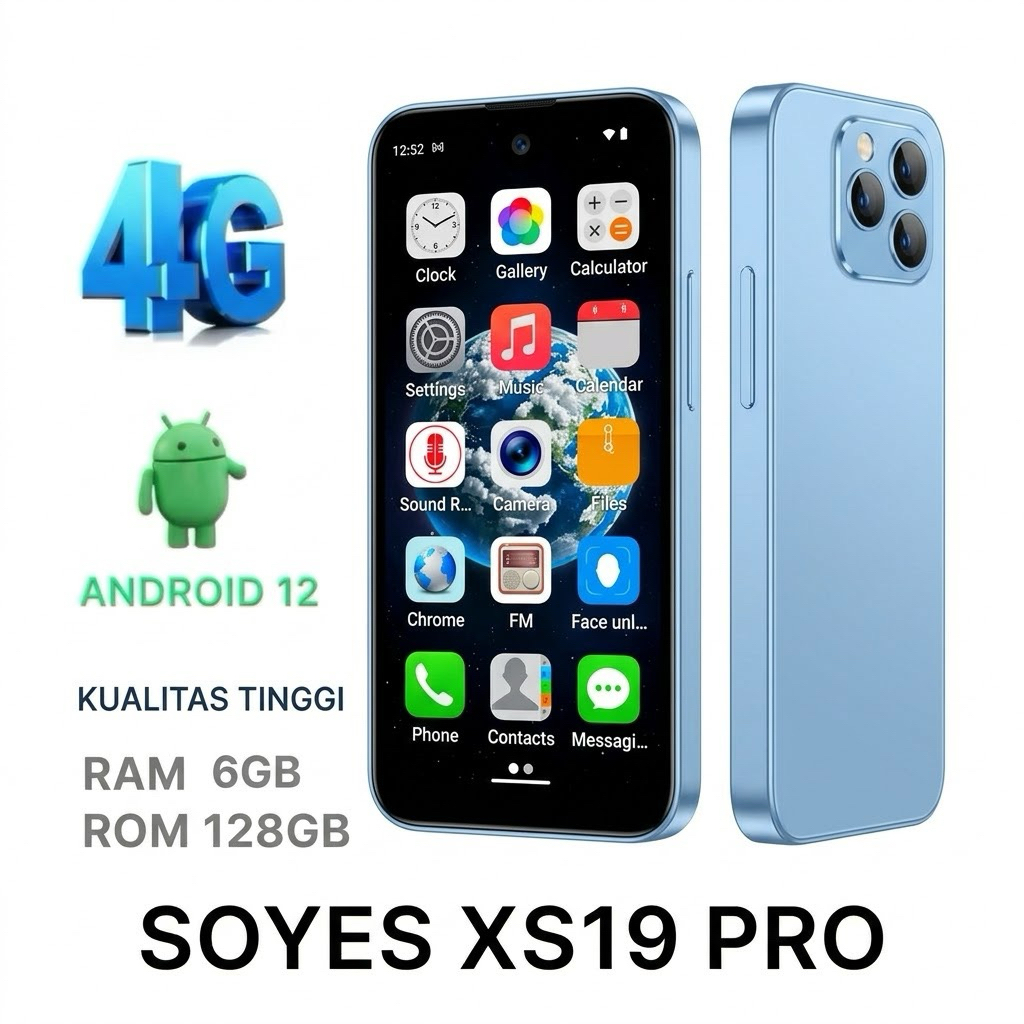 SOYES XS19 Pro Android 12 HP Mini 4G 6GB+128GB 9.0 inci MTK6762 Octa Core