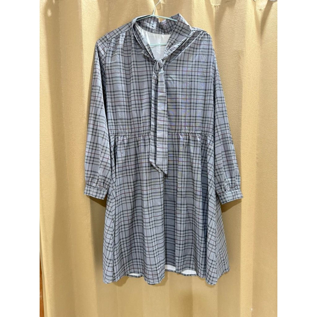 tunik kotak kotak korean style ingni