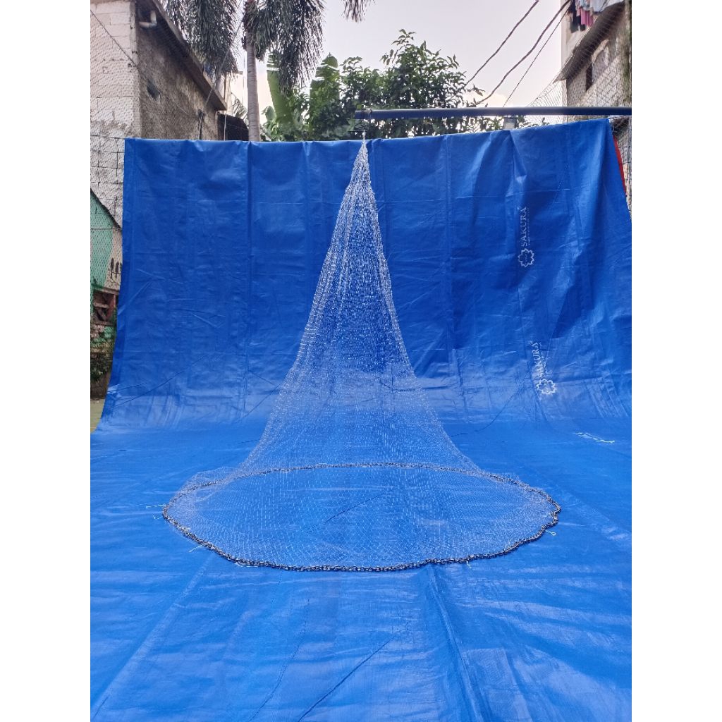 JALA LEMPAR 1,3  METER BAHAN SENAR UNTUK IKAN DAN UDANG COCOK UNTUK CARI UMPAN DAN PEMULA